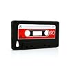 Retro Audio KASSETTE Tape f�r Apple iPhone 4 / 4S Silikonh�lle in SCHWARZ von kwmobile