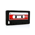 Retro Audio KASSETTE Tape f�r Apple iPhone 4 / 4S Silikonh�lle in SCHWARZ von kwmobile