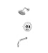 Rohl MODKIT35X-STN Modern Architectural Pressure Balance Shower Package with Cross Handle Includes Ba200X I00180 1440/6 & Ba125, Satin Nickel