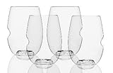 Govino Dishwasher Safe Flexible Shatterproof Recyclable Wine Glasses, 16-ounce, Set of 4