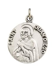 14K Yellow Gold 18.00 mm St. Juan Diego Medal