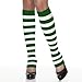 BeWild Brand ® St. Patrick's Day Green / White Striped Leg Warmers