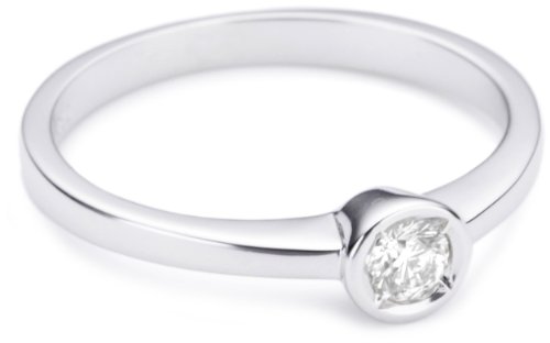 Bella Donna Damenring 585/000 Wei&szlig;gold 1 Brillant 0,15ct. Wei&szlig; Lupenrein Ringgr&ouml;&szlig;e 52 9018 Preisvergleich