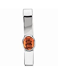 14K White Gold Oval Cut Fire Opal Pendant -- LIFETIME WARRANTY