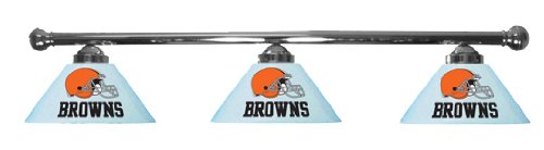 Cleveland Browns Pool Table Light - Chrome Bar