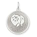 pomeranian32 - Sterling Silver Pomeranian Disc Charm QC2697