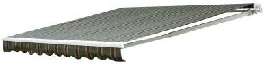 NuImage Awnings 7000 Series 14 ft. x 10 ft. - 0 in. Motorized Retractable Patio Awning in Forest Vintage Bar Stripe
