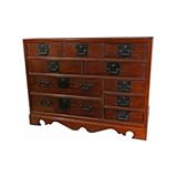 Oriental Furniture JPN-TS108 Chest Dresser Furniture, Dark Walnut