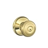 UPC 043156988426 product image for Schlage F40GEO605 Georgian Privacy Knob, Bright Brass | upcitemdb.com