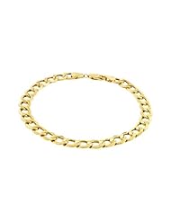 10K Yellow Gold Curb Link Chain Bracelet 8" 4.8 Grams 6.75MM