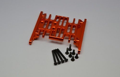 GPM Racing #SCX038BOR Aluminum Center Gear Box Lower Mount - 1Pc Set Orange for Axial SCX10