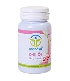 Manako Krill Öl Kapseln - Omega 3 Fettsäuren 60 Kapseln, 1er Pack (1 x 60 g)