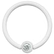 16 Gauge Clear Gem White BCR Captive Ring