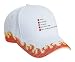 HUG MY CHESAPEAKE BAY RETRIEVER CHECKLIST Adult White Hat with Red Flames FIRE