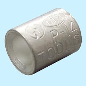 【クリックで詳細表示】銅線用裸圧着スリーブ(P形)重ね合せ用 P 14