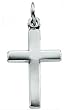 Platinum Cross Pendant - 16.50x12.00mm