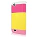 Cellularvilla Wallet Case for BLU Life Play L100A Pink Yellow Pu Leather Wallet Card Flip Open Pocket Case Cover Pouch