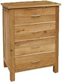 Modern Oak 4 Drawer Narrow chest