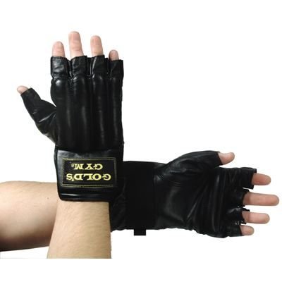 Golds Gym Fingerless Bag Mitt Leather Boxing Glove