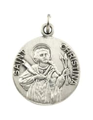 CleverEves 14K Yellow Gold 18.00 mm Saint Christina Medal
