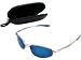 Aviator Sunglasses Mirror Lens with Hook Zipper Case
