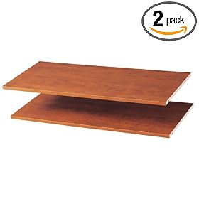 Easy Track RS1436-C 35-Inch Shelves, Cherry, 2-Pack