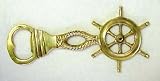 Solid Brass Ship's Wheel Bottle Opener