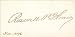 Search : ROSWELL P. FLOWER - BUSINESS CARD SIGNED 11/1896 - DOCUMENT 40196