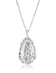 Suzanne Kalan "Vitrine Startburst" White Topaz Triple Chain Necklace