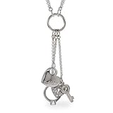 Sterling Silver Multi Charm Love Necklace
