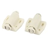 uxcell 磁気キャッチラッチ プッシュラッチ　食器棚　内閣クローゼット シングルタッチ ラウンドヘッド ベージュ 2個