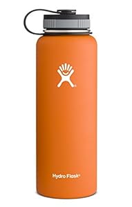 Hydro Flask Insulated Stainless Steel Water Bottle, Orange Zest, 40-Ounce