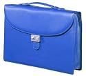 Lucrin - Sky Blue leather Briefcase 1 compartment