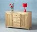 Solid Ash Veneer And Walnut 2 Door 3 Drawer Sideboard
