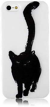 Pantapma @Black Cat Pattern Silicone Soft Case for iPhone 5/5S