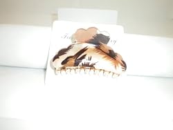 Hair Jaw Clip carmel black rounded edges