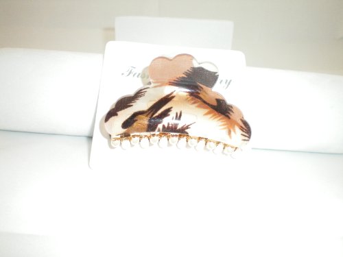 Hair Jaw Clip carmel black rounded edges