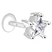 16 Gauge 5/16 Clear Cz Star Bioplast Tragus Labret Monroe