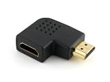 Cablesson® Vertical Flat Right 90 Degree HDMI Adapter - Black