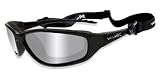 Wiley X Top Jimmie Motorcycle riding sunglasses - Smoke lens/Gloss black frame Image