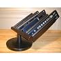 4 Pocket Remote Control Holder and Organizer (Black) (3"H x 10"D x 8"diameter)