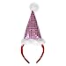 SeasonsTrading Purple Sequin Santa Hat Headband ~ Holiday Xmas Christmas Costume Party