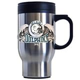 Miami Dolphins Stainless Steel & Pewter Travel Mug - B0000TMEQE