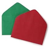 Christmas Enclosure Card #63 Envelopes 2 1/2" X 4 1/2" Gift Supplies- 50 Pack Red & Green