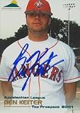Ben Keiter, Pulasri Rangers - Rangers Affiliate, 2001 Grandstand Autographed Card