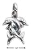 Sterling Silver Intertwined Dolphins Charms