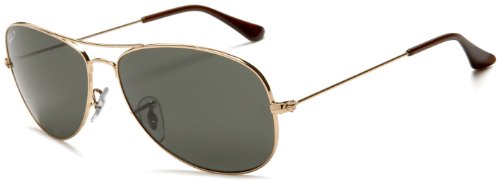 Ray-Ban RB3362P New Classic Aviator Polarized Sunglasses - Gold Frame Grey Lens - 59 mm product image