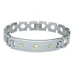 Stainless Steel Two Tone Bracelet - 8.5'' long