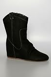 80%20 The Annie Cowgirl Hidden Wedge Bootie in Black,Shoes for Women