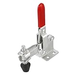 uxcell トグルクランプ　フランジベース　レッド　シルバートーン　102B 100Kg